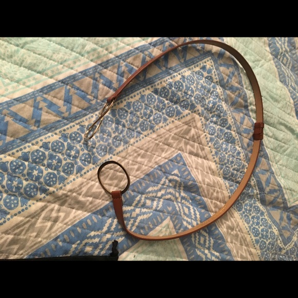 Express chestnut brown faux leather belt - Picture 2 of 4